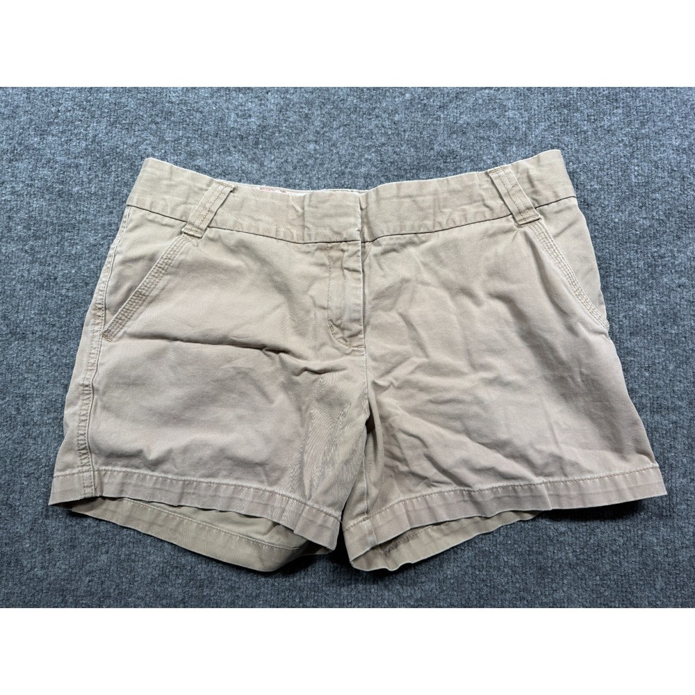 J.CREW Chino Shorts Womens 12 Beige Cotton Twill City Fit 5in Inseam